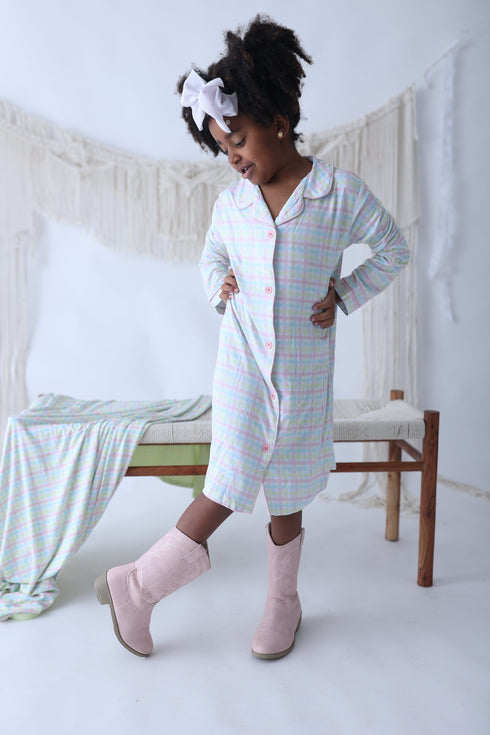 spring-gingham-girls-dream-gown Dream-Big-Little-Co-pajama-baby-blanket
